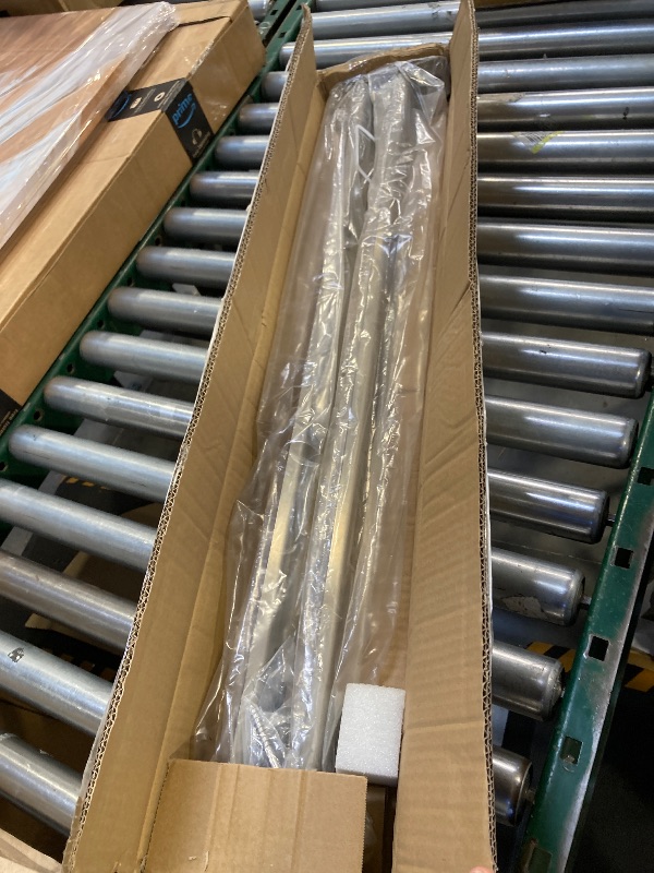 Photo 1 of Deck Man 2 Pack Stainless Steel Pre-drilled Intermediate Post/Studdle Pickets for 1/8" Deck Cable Railing, Level Cable Railing Fittings (2, Slivery, 36 inch)
