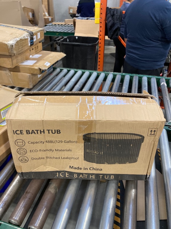 Photo 1 of Tomaje Upgrade 129 Gal XL Large Oval Ice Bath Tub for Athletes, Collapsible Cold Plunge Tub-Multiple Layered for Post-Exercise Recovery, Portable Bathtub for Home, Gyms, Indoor, Outdoor use