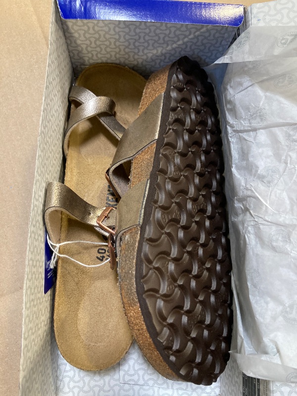Photo 1 of Birkenstock Women's Passe-pouces Mayari Birko-Flor Graceful Taupe Sandal, 9 Wide