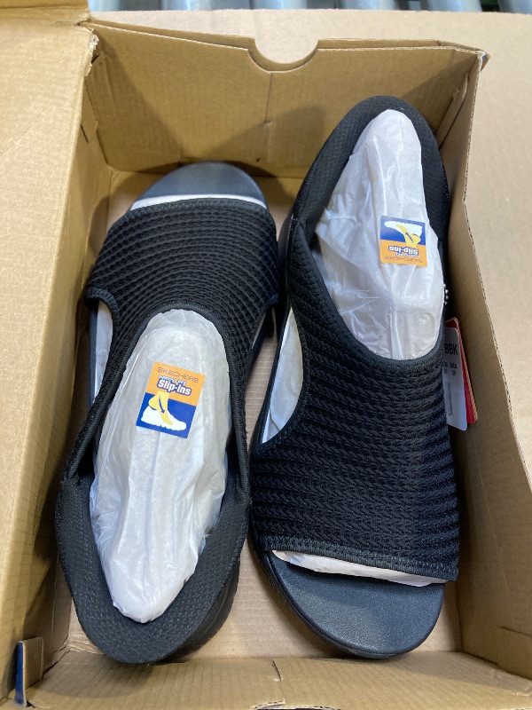 Photo 1 of Skechers Women's Summits-Sweetly Evolved Sport Sandal, Black/Black, 9 Wide