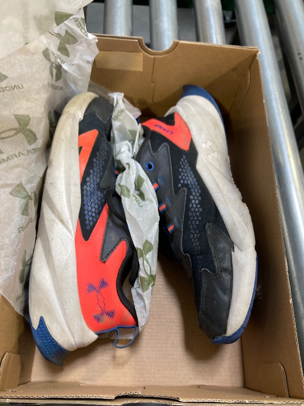 Photo 1 of Under Armour Boys' Grade School Scramjet 6, (003) Black/Beta/Tech Blue, 6 youth, US