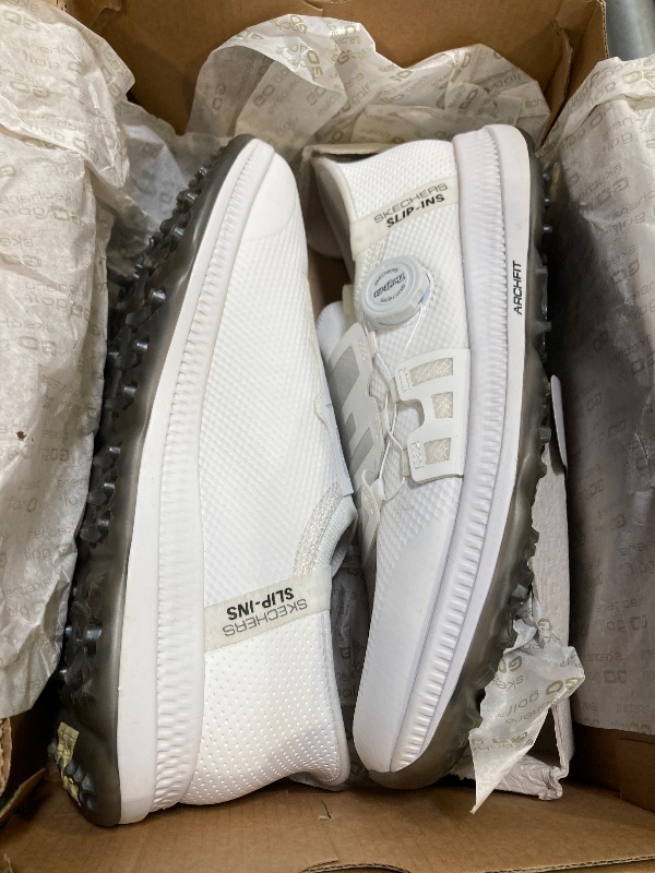 Photo 1 of Skechers Men's Go Elite 5 Arch Fit Waterproof Slip in Golf Shoe Sneaker, White Spikeless, 9.5