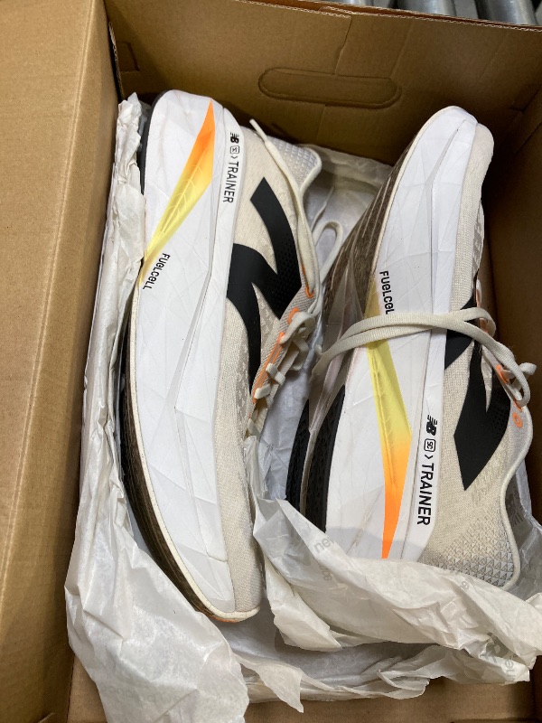 Photo 1 of New Balance Men's FuelCell SuperComp Elite V4 Running Shoe, White/Angora/Hot Mango, 12