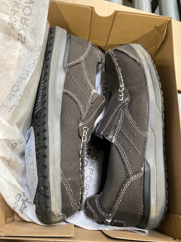 Photo 1 of Rockport Men's Langdon Safety Toe Casual Work Slip-On, Charcoal, 10 Wide
