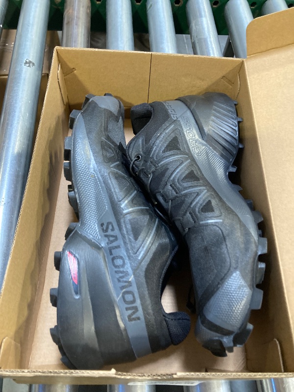 Photo 1 of Salomon Men’s Speedcross Trail Running Shoes - Black/Black/Quiet Shade - 9
