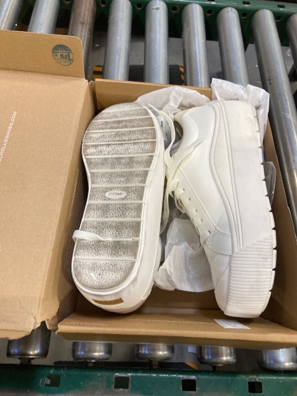 Photo 1 of Dr. Scholl's Shoes Womens Time Off Max Platform Sneaker White Smooth 8 M