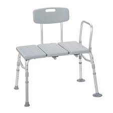 Photo 1 of Drive Medical 12011KD-1 Tub Transfer Bench For Bathtub, Height Adjustable Shower Bench with Backrest, Shower Shower Chair Bath Seat for Elderly, Seniors, Arm Support for Transfer, 400 Weight Cap
