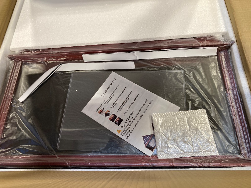 Photo 1 of Flag Display Case for 3’x5’ Folded Flag With Shadow Box, Certificate Document Holder