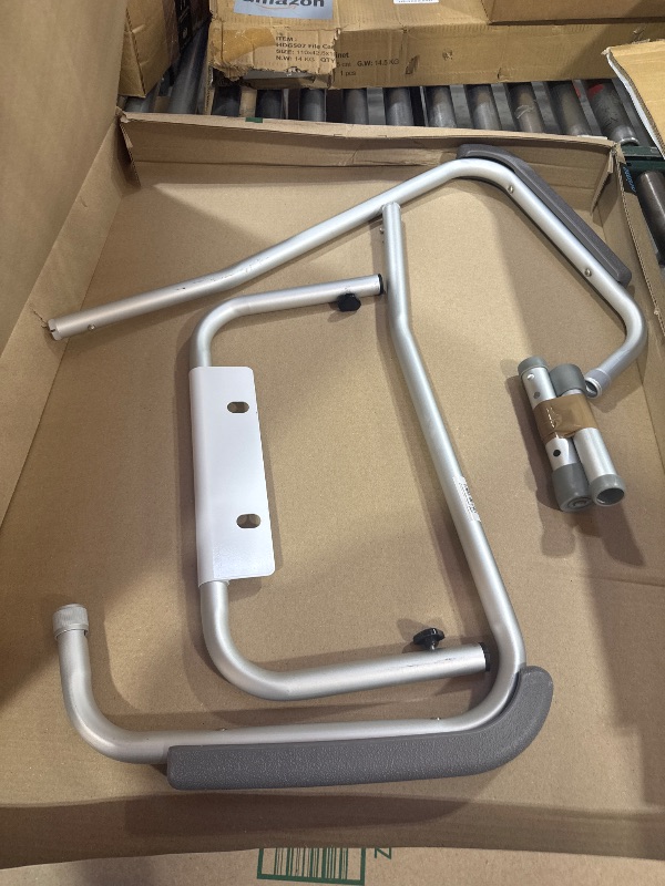 Photo 1 of Medline Toilet Safety Rail For Seniors with Easy Installation, Height Adjustable Toilet Safety Frame, Bathroom Assist Rail with Armrests, Bathroom Safety, 250 lb. Weight Capacity