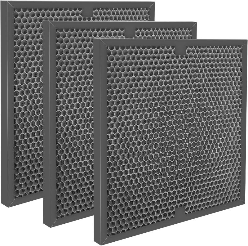 Photo 1 of 3pcs Carbon Filter Replacement Compatible with Vevor Air Scrubber ZHP2301-550/ BlueDri Air Shield 550 Scrubber Air Purifier, Protective Carbon Filters