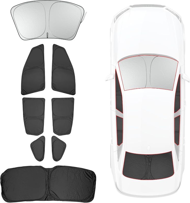 Photo 1 of Side Window Front Rrear Seat Sunshade Compatible with Hyundai Santa Fe 2013-2018 Accessories,Car Windshield Sunshade,Full Window Shade Covers for Baby Privacy Protection Keep Vehicle Cool 8pcs
