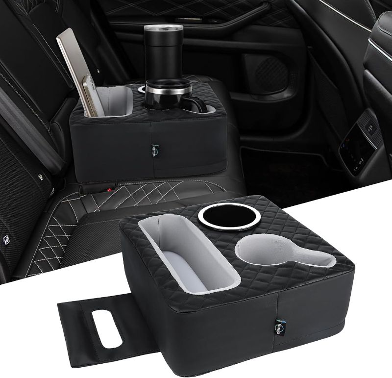 Photo 1 of Car Cup Holder, Back Seat Car Organizer, Truck Bed Organizer, Couch Cup Holder Expander for Sofa Bed, Boat Tray, Organizer Holds Drinks, Snacks, Cell, Phone for Boat Sofa Truck
