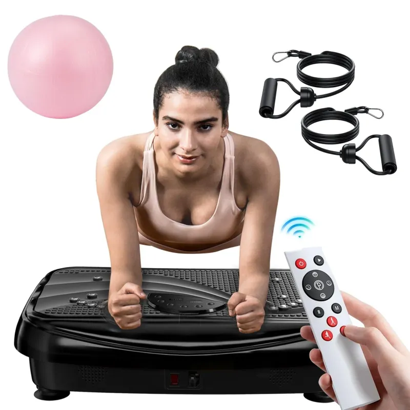 Photo 1 of UCIN Vibration Plate Exercise Machine, Vibration Plate for Lymphatic Drainage, 330 Lbs Capacity Vibrating Plate for Weight Loss Home Fitness with Resistance Bands/Pilates Ball