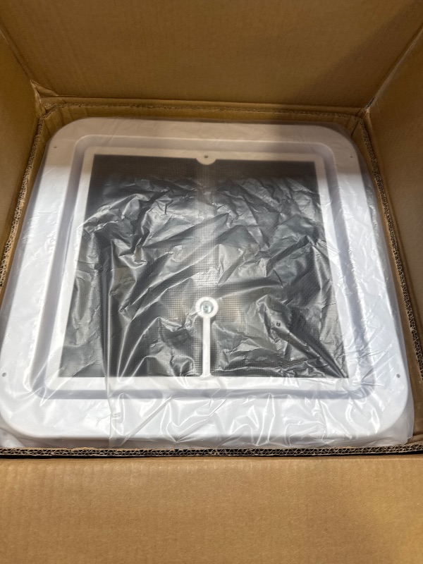 Photo 1 of RV Roof Vent Kit 14" x 14" Manual Lift Black Lid
