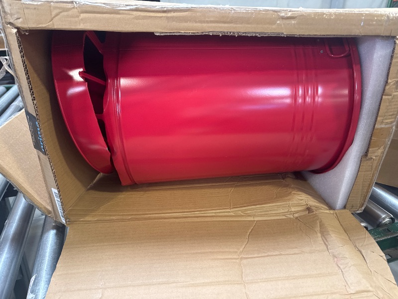 Photo 1 of Solution4Patio 65 LB Large Free Standing Chicken Feeding Barrel, Portable Gravity Chicken Feeder Automatic, Dispenser, 16 Feeding Ports Poultry Feeder, Hen Coop (Red)
