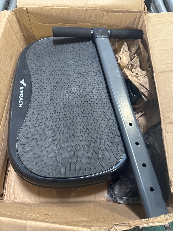 Photo 1 of MERACH Vibration Plate Exercise Machine, Vibration Plate for Lymphatic Drainage Weight Loss, Vibrating Plate Exercise Machine with Handrails, Exercise Equipment for Women Men Home
