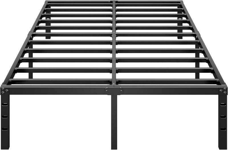 Photo 1 of Metal Platform Bed Frame 14 Inch Tall,No Box Spring Needed,Full Size Bed with Heavy Duty Strong Support Slats,Easy to Assemble,Black
