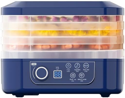 Photo 1 of Food Dehydrator Dryer, Food Freeze Dryer Machine with 5 Trays for Home, 2025 New Digital Adjustable Timer & Temperature Control, Ideal for Fruits, Meat, Vegetables, Candy & Snacks (Blue)
