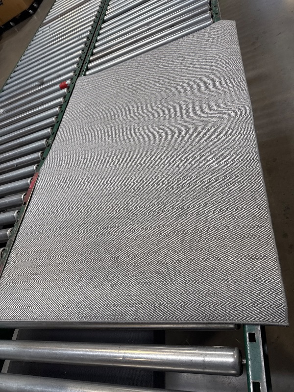 Photo 1 of Grey Chevron Area Rug, Abstract Zig Zags