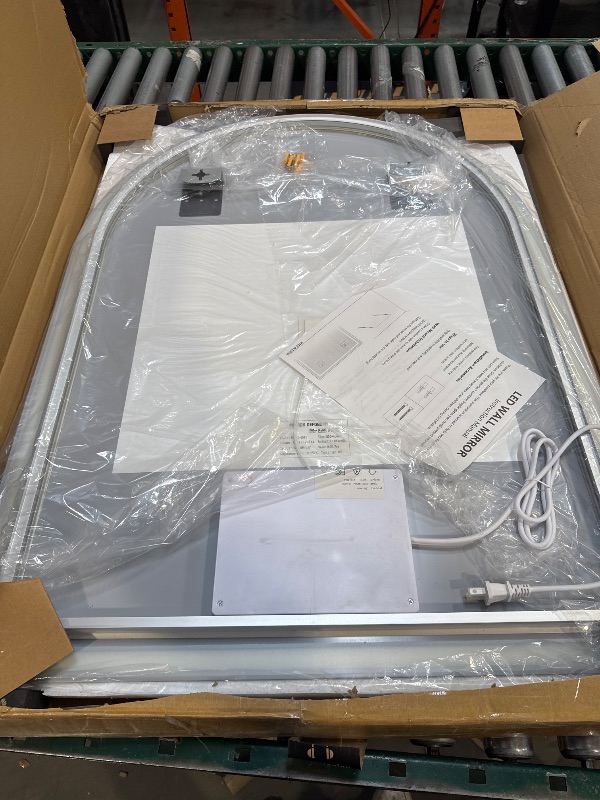 Photo 1 of LED Bathroom Mirrors with Lights 30"x40"Arched Mirror for Wall,Anti-Fog,LED Mirrors with Front Light and Backlit, Memory Function for Vanity,Bathroom, Entryway, Living Room
