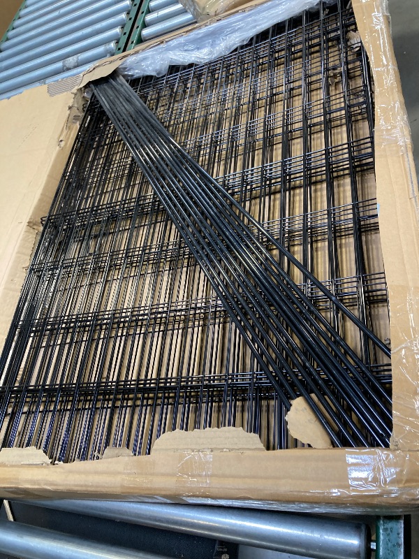 Photo 1 of 10 Panels No Dig Fence with Gate, 40 in(H) X 24 ft(L) Garden Decorative Fence Animal Barrier for Dogs, Rustproof Metal Garden Edging Border for Outdoor, Yard, Patio, Black