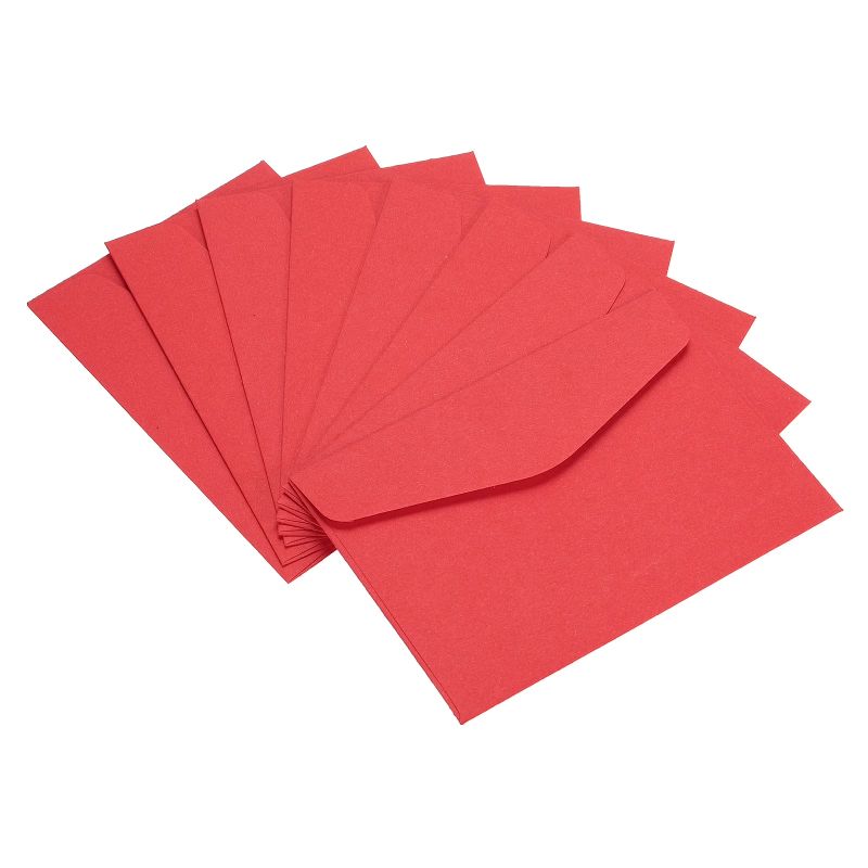 Photo 1 of Blank Small Items Storage Card Holder Mini Envelopes, Red 60 Pack