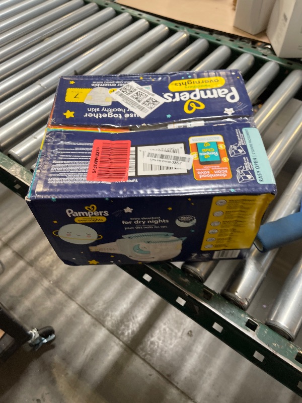Photo 1 of Pampers Overnight Diapers - Swaddlers Overnights - Size 7, 36 Count, Disposable Baby Diaper, Night Time Leak and Skin Protection