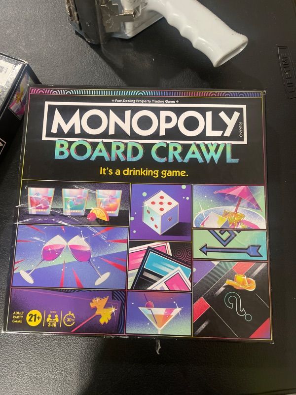 Photo 1 of Monopoly Board Crawl Game | Official Monopoly Drinking Game for Adults Only | Ages 21+ | for 2-10 Players | 30 Mins. | Hilarious Adult Party Games