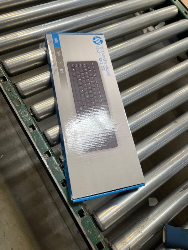 Photo 1 of HP 150 Wired Keyboard with Numeric Keypad - Silent-Touch Chiclet Keyboard - Ergonomic, Comfortable - USB Plug-and-Connectivity, LED Indicators (664R5AA, Black)