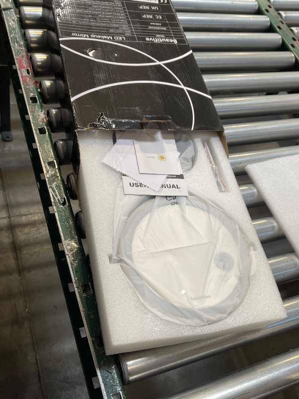 Photo 1 of Beautifive 8" Lighted Makeup Mirror with 12X/1X Magnifying Mirror, 360°Rotatable Rechargeable Desk Mirror with Light, Angle Adjustable & 3 Color Dimmable