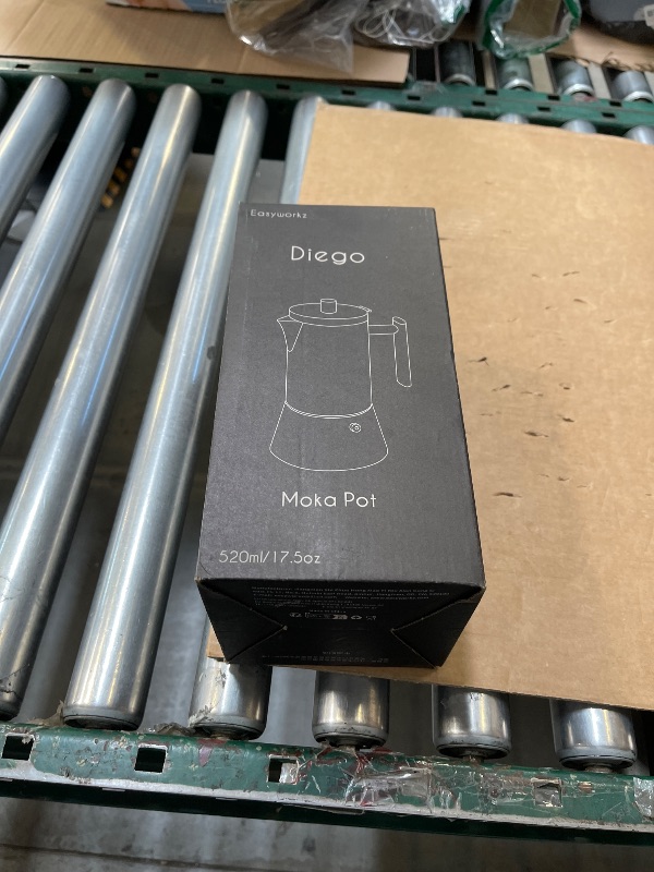 Photo 1 of Easyworkz Diego Stovetop Espresso Maker Stainless Steel Italian Coffee Machine Maker 12Cup 17.5 oz Induction Moka Pot