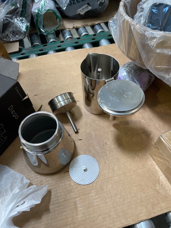 Photo 1 of Easyworkz Diego Stovetop Espresso Maker Stainless Steel Italian Coffee Machine Maker 12Cup 17.5 oz Induction Moka Pot