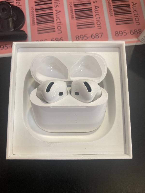 Photo 1 of Apple AirPods 4 Wireless Earbuds, Bluetooth Headphones, Personalized Spatial Audio, Sweat and Water Resistant, USB-C Charging Case, H2 Chip, Up to 30 Hours of Battery Life, Effortless Setup for iPhone