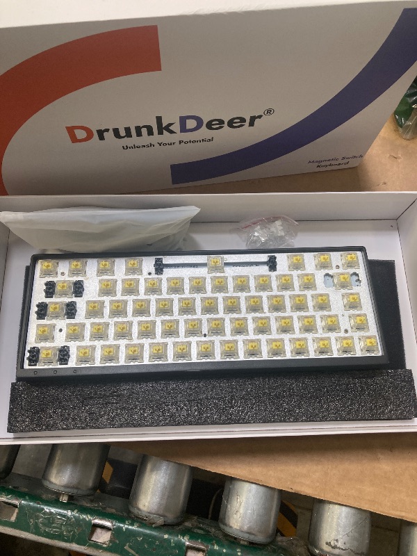 Photo 1 of DrunkDeerA75 Rapid Trigger Mechanical Keyboard, Magnetic Switch Keyboard, TKL RGB Wired USB Compact 82 Keys with Knob,Grey Barebones