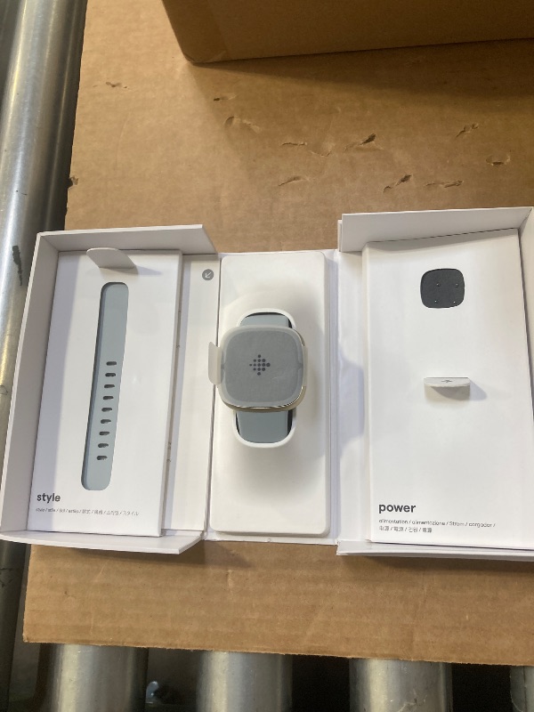 Photo 1 of Fitbit Sense 2 Advanced Health and Fitness Smartwatch with Tools to Manage Stress and Sleep, ECG App, SpO2, 24/7 Heart Rate and GPS, Blue Mist/Pale Gold, One Size (S & L Bands Included)