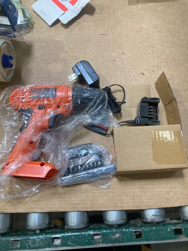 Photo 1 of BLACK+DECKER 20V MAX POWERCONNECT Power Drill Cordless Drill Driver Electric Screwdriver with 30 Piece Bit Set and Drivers Kit, Battery and Charger Included (LD120VA)