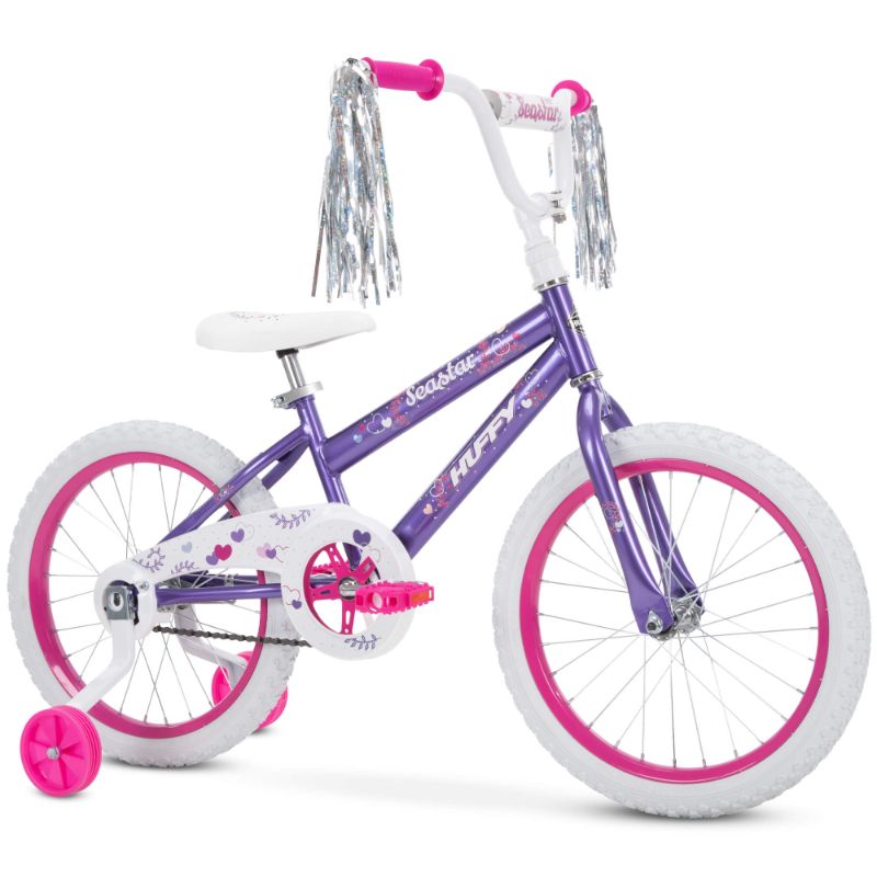 Photo 1 of Huffy 18 Sea Star Kids Bike Fits Riders 3 5 - 4 1 Purple Child Girl S