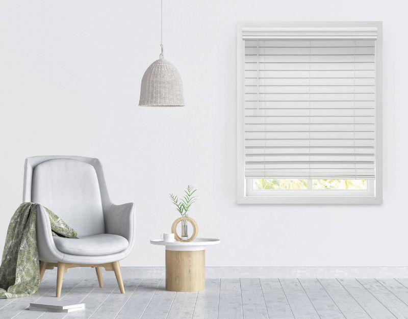 Photo 1 of Richfield Studios 2.5 Cordless Faux Wood Blinds White
