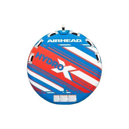 Photo 1 of Airhead Hydro X 3 Person Towable Tube for Boating Blue White & Red 70 Deflated Size Max Capacity 510 Lbs