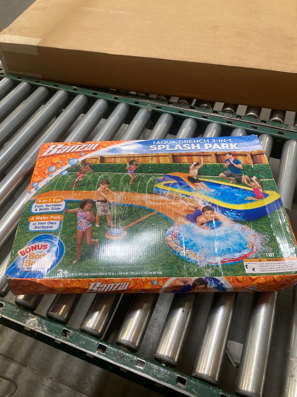 Photo 1 of Banzai Aqua Drench 3-in-1 Splash Park for Outdoor Summer Fun Ages 3+
