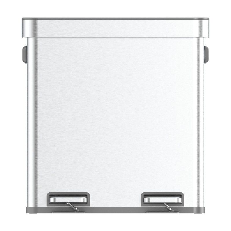 Photo 1 of Better Homes and Gardens 18G Dual Unit Rectangular Stainless Steel Trash Can
