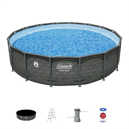 Photo 1 of Coleman Power Steel 16 Ft. X 42 in. Round Metal Frame Above Ground Pool Set
