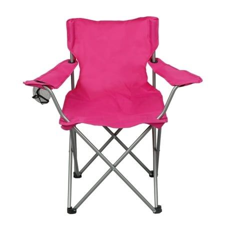 Photo 1 of Ozark Trail Basic Quad Folding Camp Chair with Cup Holder Pink Adult
