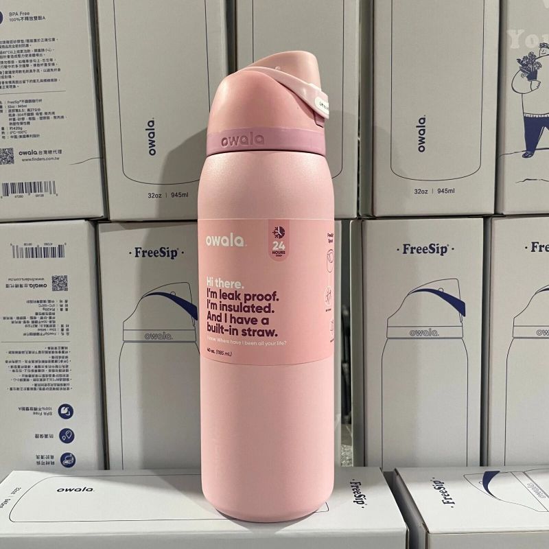 Photo 1 of Owala 32oz Rose Quartz FreeSip Stainless Steel Water Bottle Rose Quartz Pink
