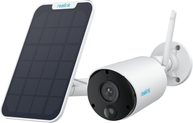 Photo 1 of REOLINK 2K 3MP Solar Security Camera, Wireless Home Security Camera Outdoor Indoor, Night Vision, Human/Car Detection, 2.4G WiFi, Local Storage, No Monthly Fee, Support Home Hub, Argus Eco+Solar Panel

