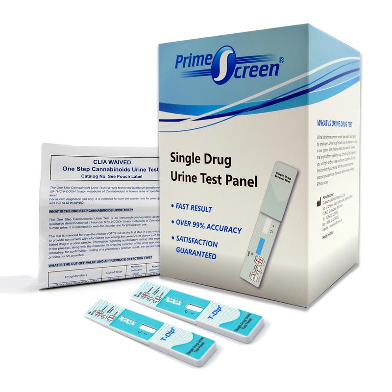 Photo 1 of Prime Screen - [10 Pack] - Marijuana Urine Drug Test Kit with 50 Ng/mL Cut-off Level- Medically Approved Urine Drug Screening Test - Detecting Any For
