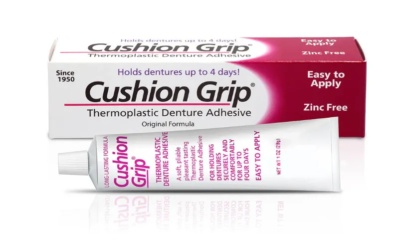 Photo 1 of Cushion Grip Thermoplastic Denture Adhesive, 1 oz - Tightens Loose Dentures & Partials
