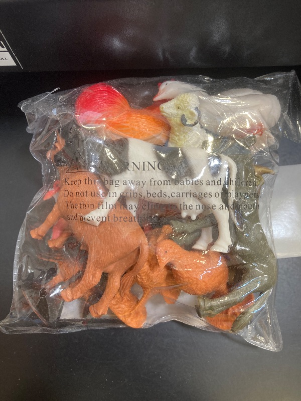 Photo 1 of Farm Animal Toys - Pack of 12 - Plastic Farm Animals for Kids Realistic 3-5 Inch Ranch / Barnyard Animal Toy Figures Styles Include Sheep Horse Goa
