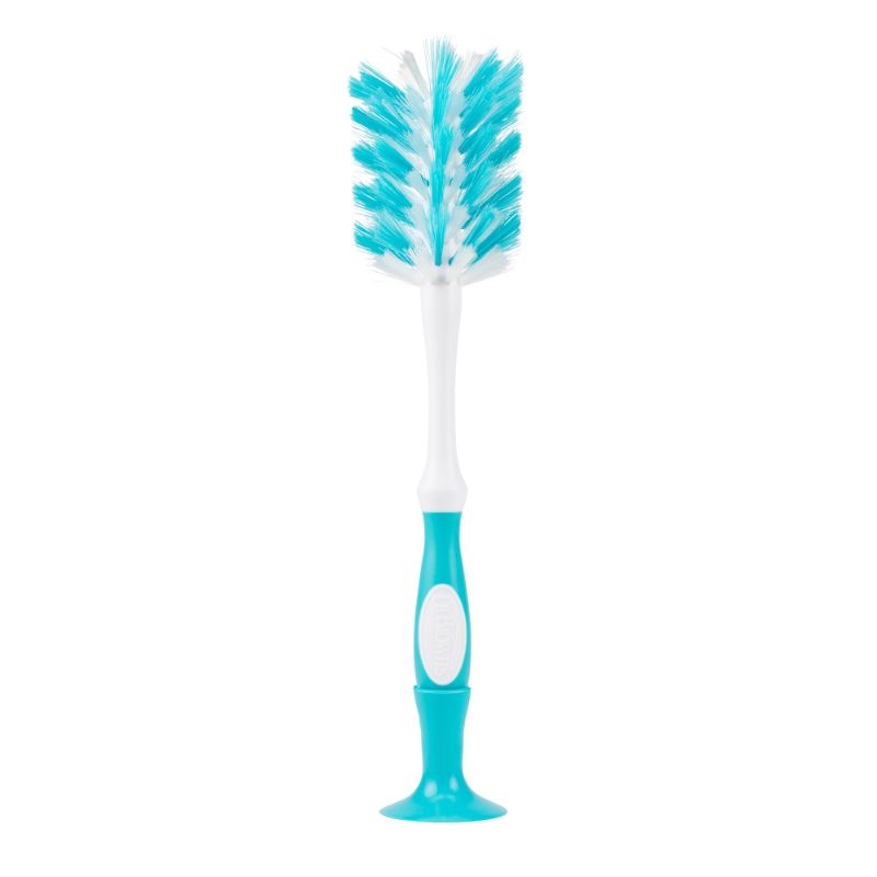 Photo 1 of Dr. Brown S Deluxe Baby Bottle Brush with Anti-Colic Vent Cleaning Brush Soft and Sturdy Bristles BPA Free Blue 1 Pack
