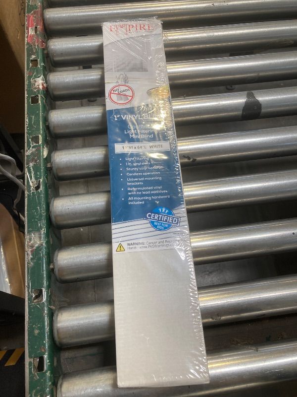 Photo 1 of 1" Vinyl Cordless Mini Blinds 19" W x 64" L